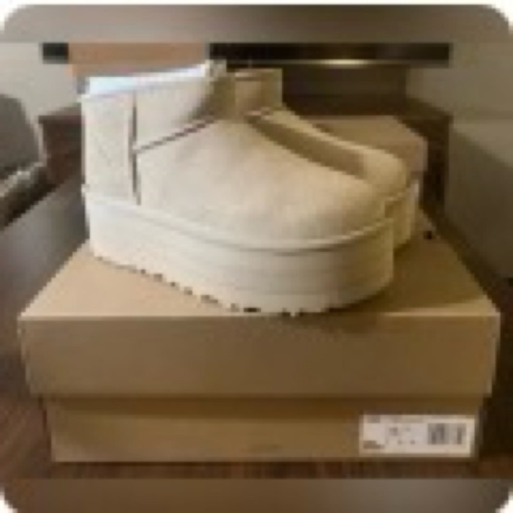 UGG Cream Platform Ankle Booties - image 1